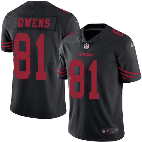 Men San Francisco 49ers #81 Terrell Owens Nike Black Vapor Limited NFL Jersey->san francisco 49ers->NFL Jersey